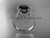 platinum diamond unique engagement ring, wedding ring with a Black Diamond center stone ADER107