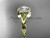 14kt yellow gold diamond leaf and vine wedding ring, engagement ring with a "Forever One" Moissanite center stone ADLR328