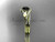 14kt yellow gold diamond leaf wedding set, engagement set with a Black Diamond center stone ADLR334