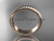 Superlative Nautical Wedding Band, 14kt Rose Gold Bridal Ring ADLR399G