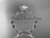 platinum diamond leaf wedding ring, engagement ring with "Forever One" Moissanite center stone ADLR21