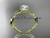 14kt yellow gold leaf  diamond wedding ring, engagement ring ADLR385