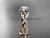 14kt rose gold celtic trinity knot engagement ring, wedding ring CT790