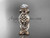 14kt rose gold diamond celtic trinity knot wedding ring, engagement ring with a "Forever One" Moissanite center stone CT7192 14kt rose gold diamond celtic trinity knot wedding ring, engagement ring with a "Forever One" Moissanite center stone CT7192