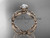 14kt rose gold diamond celtic trinity knot wedding ring, engagement ring with a "Forever One" Moissanite center stone CT7192 14kt rose gold diamond celtic trinity knot wedding ring, engagement ring with a "Forever One" Moissanite center stone CT7192
