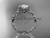 Amazing Diamond Leaf and Vine Wedding Ring, Platinum Moissanite Engagement Ring ADLR33