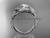 Nature Inspired Diamond Wedding Ring, Platinum Handcrafted Leaf and Vine Engagement Ring ADLR65