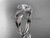 Nature Inspired Diamond Wedding Ring, Platinum Handcrafted Leaf and Vine Engagement Ring ADLR65