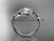 Gorgeous Celtic Wedding Ring, 14kt White Gold Moissanite Engagement Ring CT7314