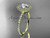 14kt yellow gold diamond unique engagement ring, wedding ring with a "Forever One" Moissanite center stone ADER106
