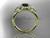 14kt yellow gold diamond engagement ring, wedding ring with a Black Diamond center stone ADLR321