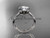 Platinum diamond wedding ring,engagement ring with "Forever One" Moissanite center stone ADLR24
