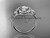 Amazing Halo Diamond Engagement Ring, Platinum Wedding Ring with a "Forever One" Moissanite center stone ADLR201 Amazing Halo Diamond Engagement Ring, Platinum Wedding Ring with a "Forever One" Moissanite center stone ADLR201