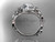 Platinum diamond unique leaf and vine, floral engagement ring ADLR327