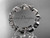 14kt white gold leaf wedding ring, wedding band ADLR120G
