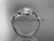 platinum diamond celtic trinity knot wedding ring, engagement ring with a "Forever One" Moissanite center stone CT7314