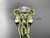 14kt yellow gold celtic trinity knot engagement ring, wedding ring with double matching band CT789S 14kt yellow gold celtic trinity knot engagement ring, wedding ring with double matching band CT789S