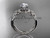 Unique platinum diamond flower, leaf and vine wedding ring, engagement ring ADLR221