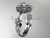 Nature Inspired Jewelry Platinum Diamond Wedding Ring ADLR94