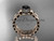 Exquisite Black Diamond Engagement Ring Set, 14kt Rose Gold Leaf Wedding Ring ADLR35S Exquisite Black Diamond Engagement Ring Set, 14kt Rose Gold Leaf Wedding Ring ADLR35S
