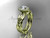 14kt yellow gold diamond leaf and vine wedding set, engagement set with a "Forever One" Moissanite center stone ADLR337