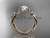 Awesome Floral Wedding Ring, 14kt Rose Gold Diamond Engagement Ring ADLR130