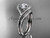 14kt white gold diamond wedding ring, engagement set with a "Forever One" Moissanite center stone ADLR383S