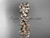 14kt rose gold diamond flower wedding ring, engagement ring, wedding band ADLR57B