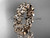14kt rose gold diamond flower wedding ring, engagement ring, wedding band ADLR57B