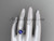 Platinum diamond floral engagement ring ADLR167 3.85ct blue Sapphire