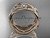 14kt rose gold leaf and vine wedding ring, wedding band ADLR351B 14kt rose gold leaf and vine wedding ring, wedding band ADLR351B