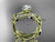 Unique 14kt yellow gold floral diamond wedding ring, engagement set with a "Forever One" Moissanite center stone ADLR270S