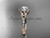 14kt rose gold diamond celtic trinity knot wedding ring, engagement ring with a "Forever One" Moissanite center stone CT7333 14kt rose gold diamond celtic trinity knot wedding ring, engagement ring with a "Forever One" Moissanite center stone CT7333