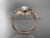 14kt rose gold diamond celtic trinity knot wedding ring, engagement ring with a "Forever One" Moissanite center stone CT7333 14kt rose gold diamond celtic trinity knot wedding ring, engagement ring with a "Forever One" Moissanite center stone CT7333