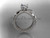 14kt white gold diamond leaf and vine wedding ring, engagement ring a "Forever One" Moissanite center stone ADLR329