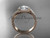 Traditional Moissanite Engagement Ring, 14kt Rose Gold Halo Diamond Solitaire Ring ADLR379 Traditional Moissanite Engagement Ring, 14kt Rose Gold Halo Diamond Solitaire Ring ADLR379