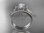14kt white gold diamond unique engagement set, wedding ring with a "Forever One" Moissanite center stone ADER154S