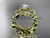 14k yellow gold diamond floral wedding set, engagement set ADLR216S