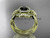 Double Matching Band Wedding Ring Set,  14kt Yellow Gold Trinity  Black Diamond Engagement Ring CT789S