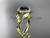 Yellow Gold Black Diamond Wedding Ring For Women ADLR328