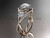 Unique 14kt rose gold diamond engagement ring, wedding ring with a "Forever One" Moissanite center stone ADLR320