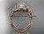 14kt rose gold diamond unique engagement set ADLR166S