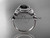 platinum diamond floral wedding ring, engagement ring with a Black Diamond center stone ADLR129