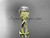 14kt yellow gold diamond leaf and vine wedding ring, engagement ring with a "Forever One" Moissanite center stone ADLR90
