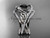 platinum diamond celtic trinity knot wedding ring, engagement ring with a Black Diamond center stone and double matching band CT7369S platinum diamond celtic trinity knot wedding ring, engagement ring with a Black Diamond center stone and double matching band CT7369S
