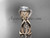 Nature Themed Diamond Bridal Set, 14kt Rose Gold Engagement Ring with a "Forever One" Moissanite center stone ADLR90S Nature Themed Diamond Bridal Set, 14kt Rose Gold Engagement Ring with a "Forever One" Moissanite center stone ADLR90S