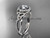 platinum diamond celtic trinity knot wedding ring, engagement ring with a "Forever One" Moissanite center stone CT7127