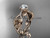 Unique 14kt rose gold diamond floral leaf and vine wedding ring, engagement ring ADLR270