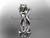 Unique Diamond Engagement Ring Set with Tulip Flower, 14kt White Gold Wedding Set ADLR226 Unique Diamond Engagement Ring Set with Tulip Flower, 14kt White Gold Wedding Set ADLR226