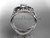 Unique Diamond Engagement Ring Set with Tulip Flower, 14kt White Gold Wedding Set ADLR226 Unique Diamond Engagement Ring Set with Tulip Flower, 14kt White Gold Wedding Set ADLR226